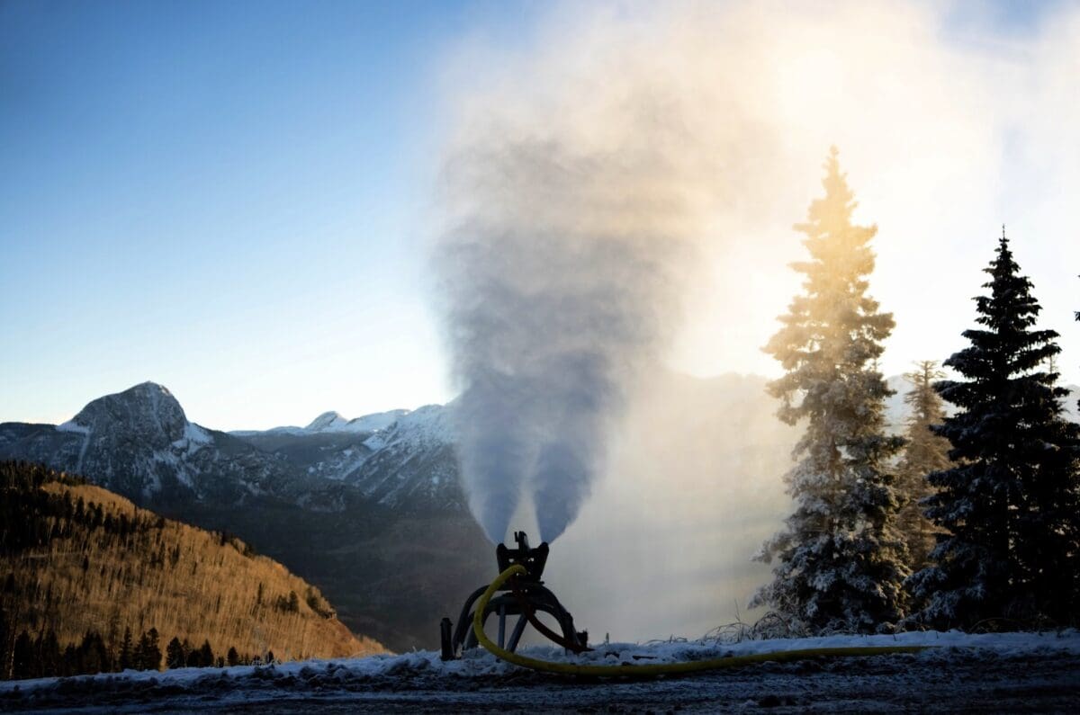 Snowmaking at Purgatory Resort.