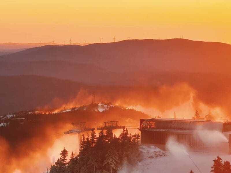 Snowmaking at Sunday River.
