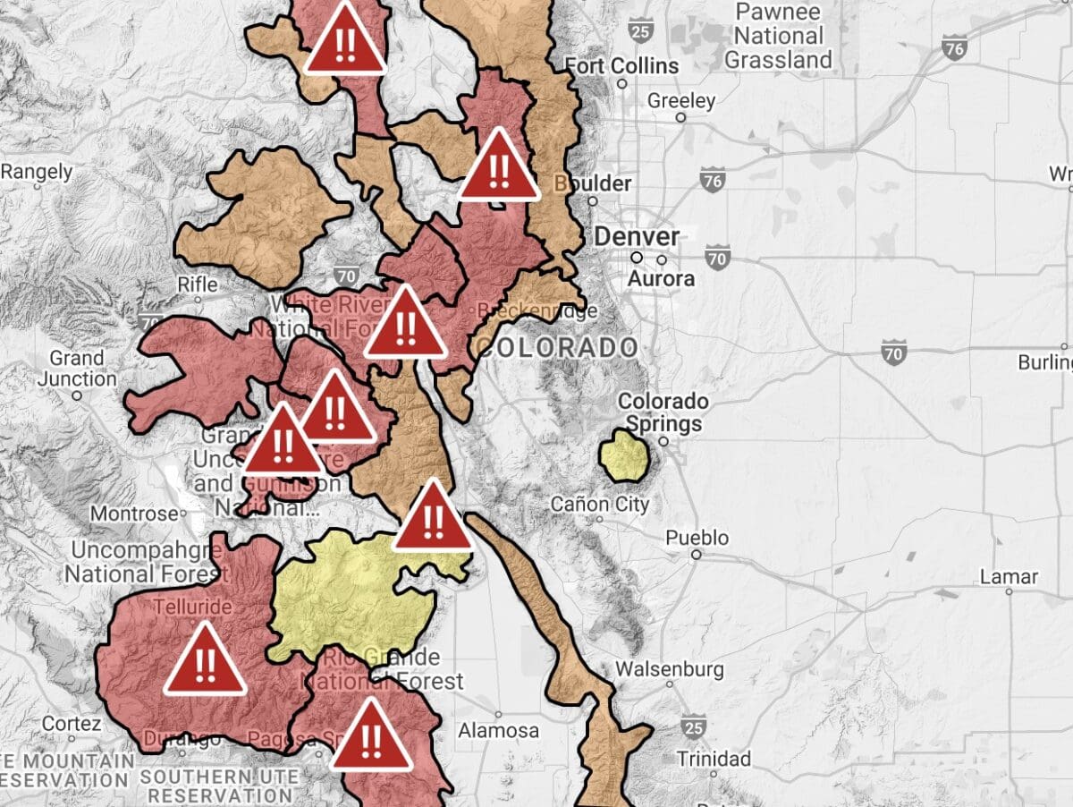 Colorado avalanche forecast.