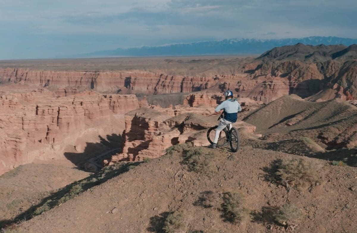 Mountain biking in Kazakhstan.