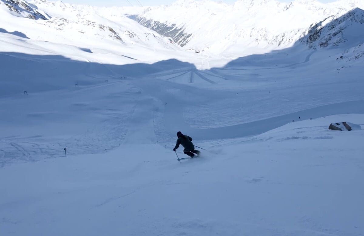 Skiing the Black Ibex.