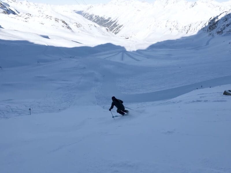Skiing the Black Ibex.