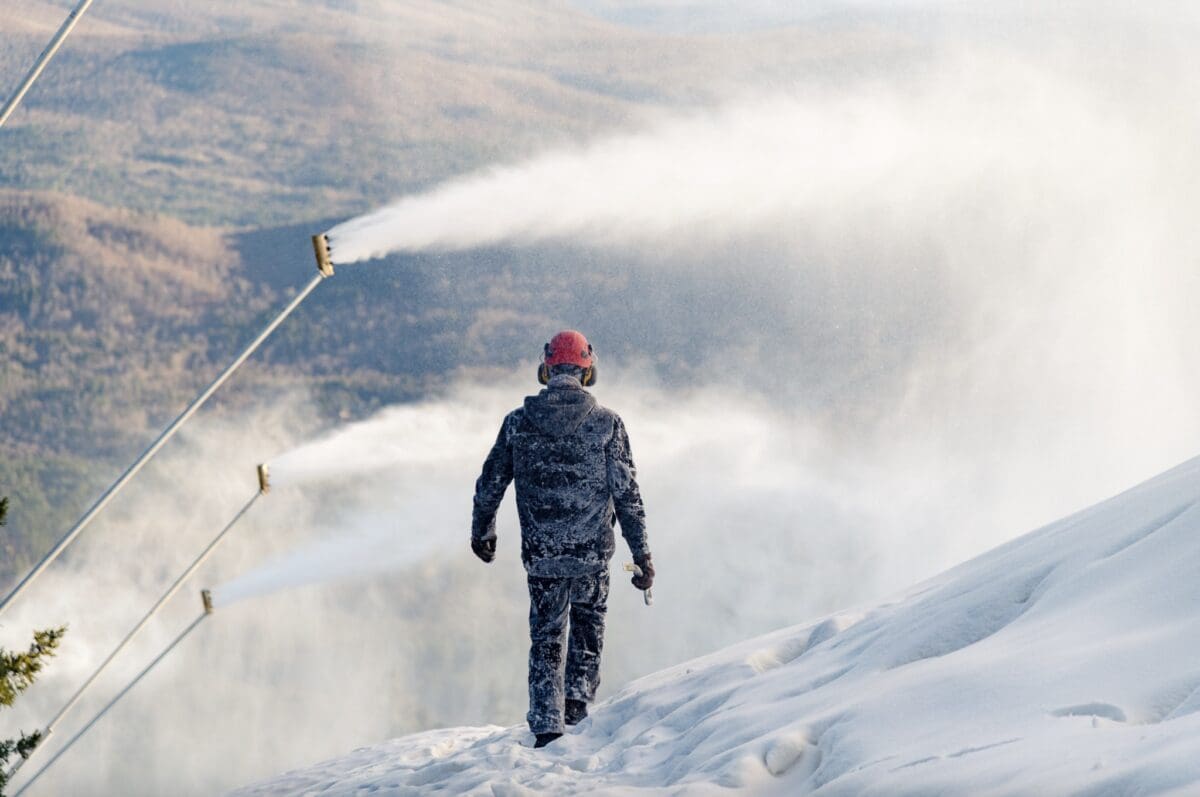 Snowmaking at Sunday River.