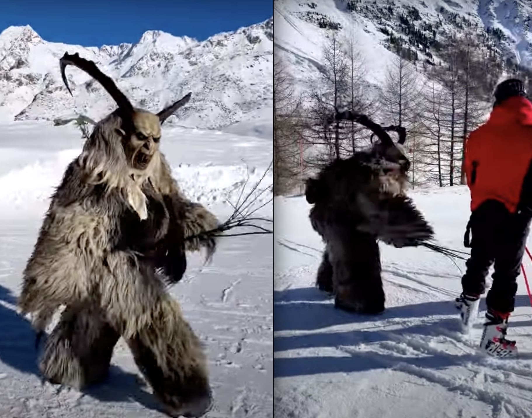 Krampus beats skiers