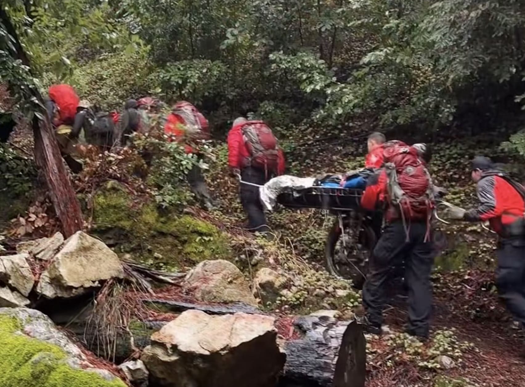 13-hour rescue saves a 20-year-old backpacker.