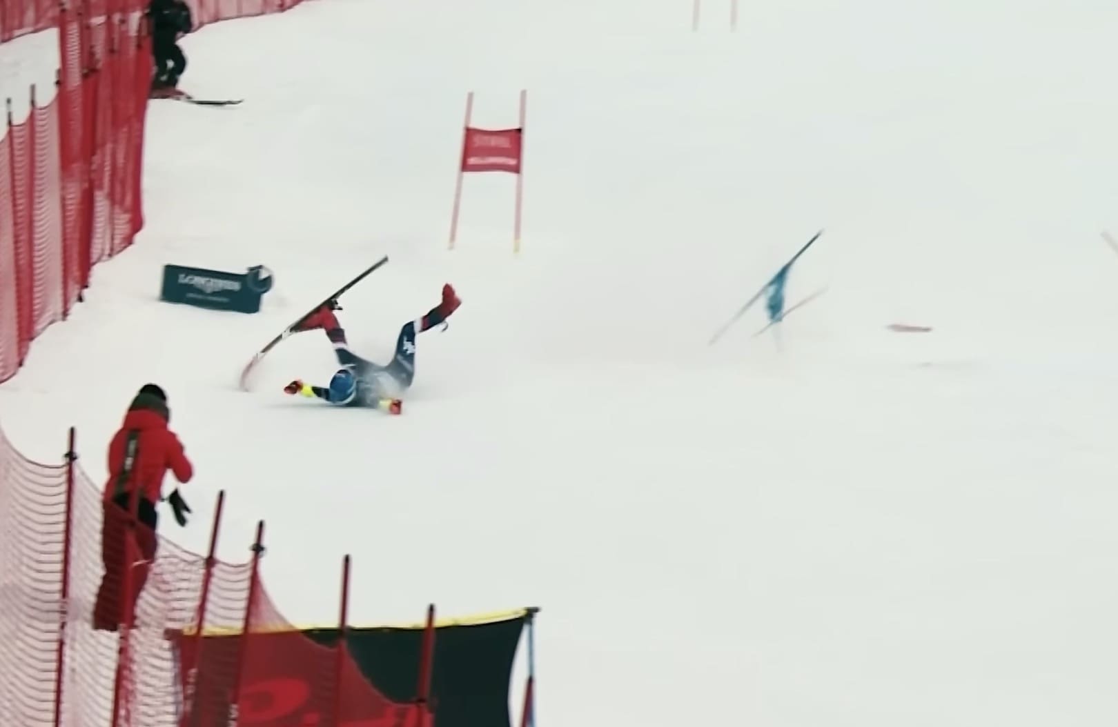 Mikaela Shiffrin's crash at the Killington Cup.