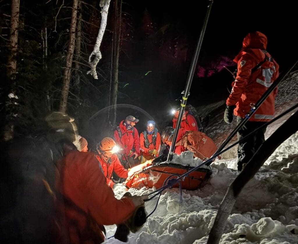 Backcountry skier rescued after an avalanche near Berthoud Pass.