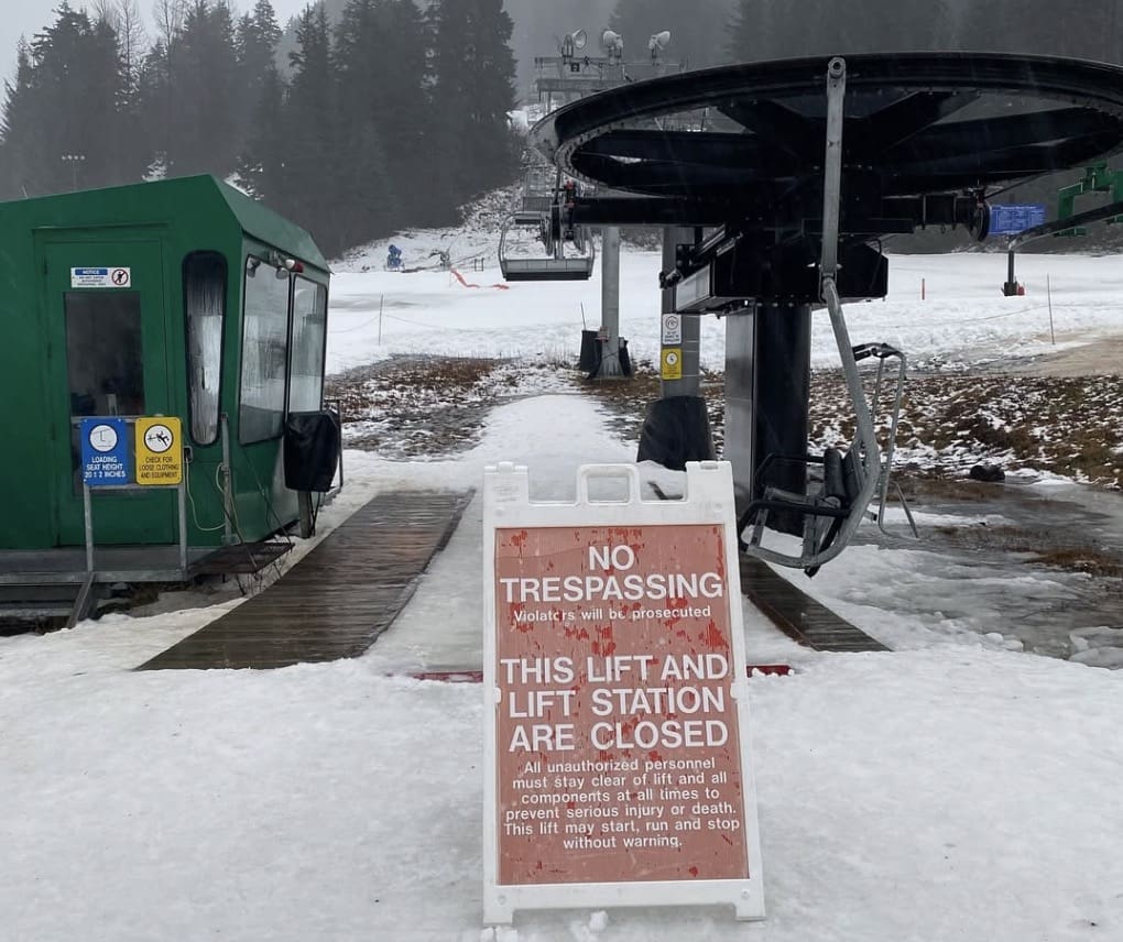 Closure at Alyeska Resort.