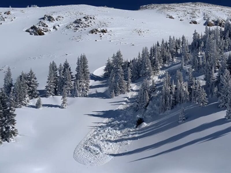 Remote triggered avalanche in Colorado.