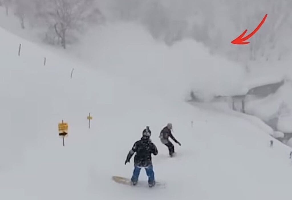 Avalanche in Hakuba.