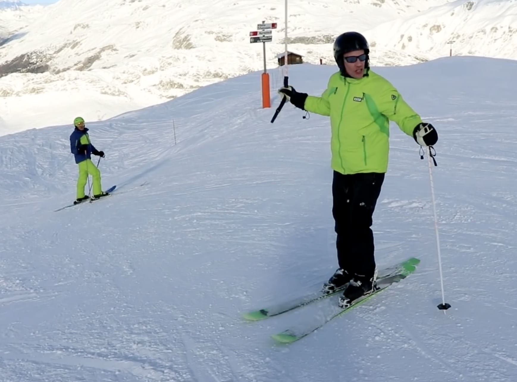 Skiers told to grow up for going too fast.