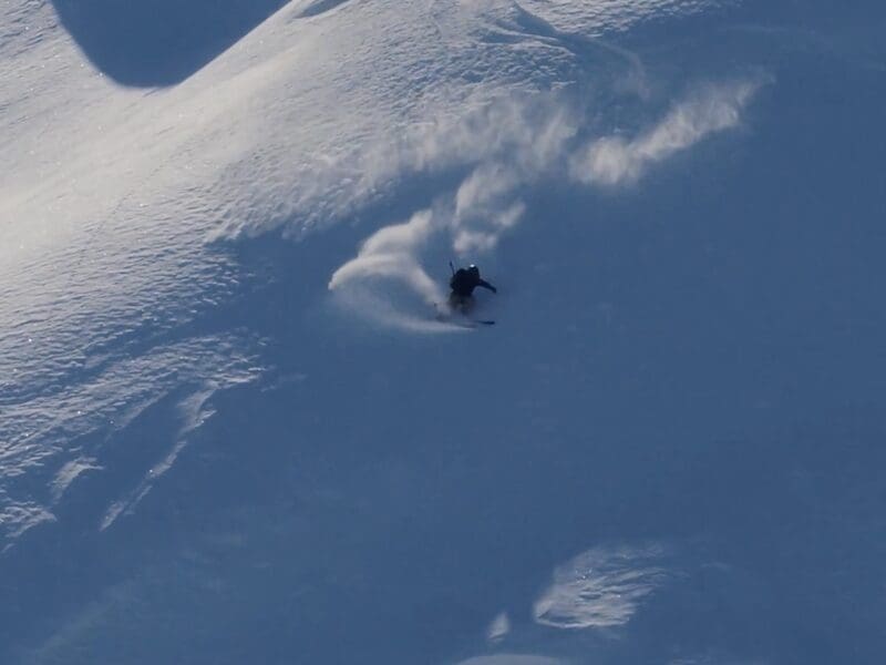 Skiing in Alaska.