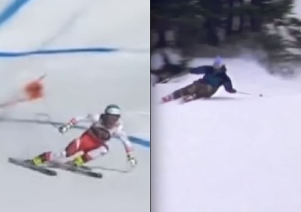 Ski racer versus freeskier.