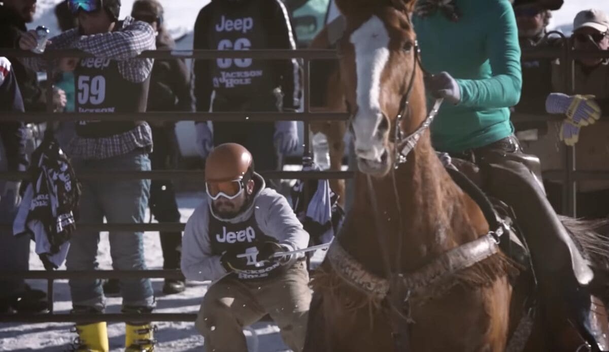 Skijoring at Jackson Hole.
