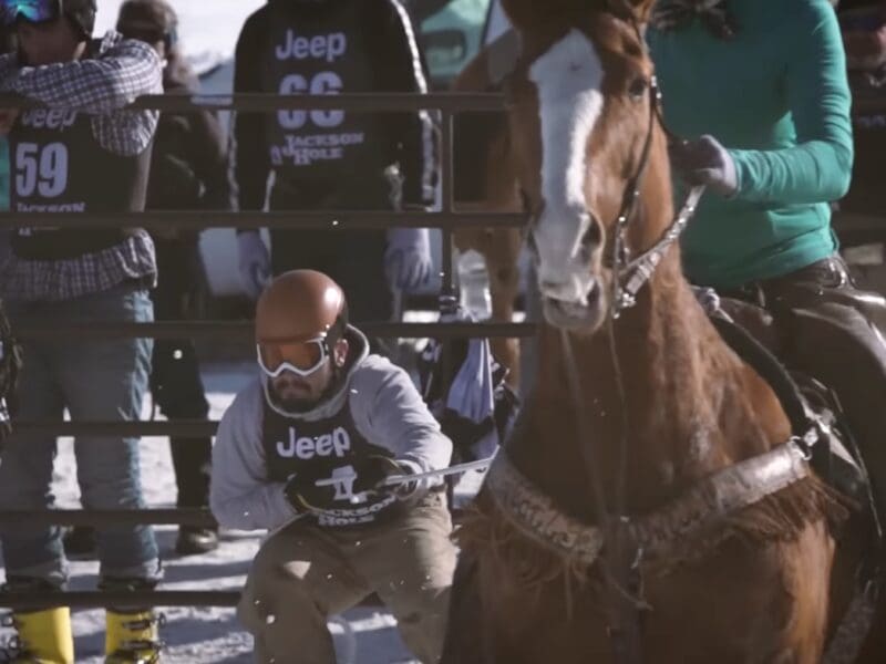 Skijoring at Jackson Hole.