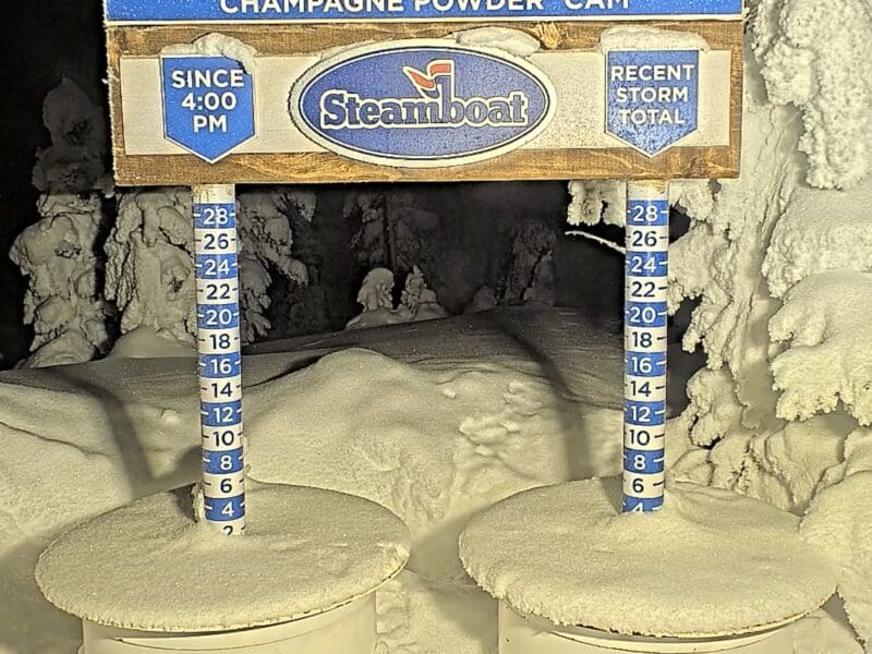 Steamboat powder camera at 12:18am on January 15.