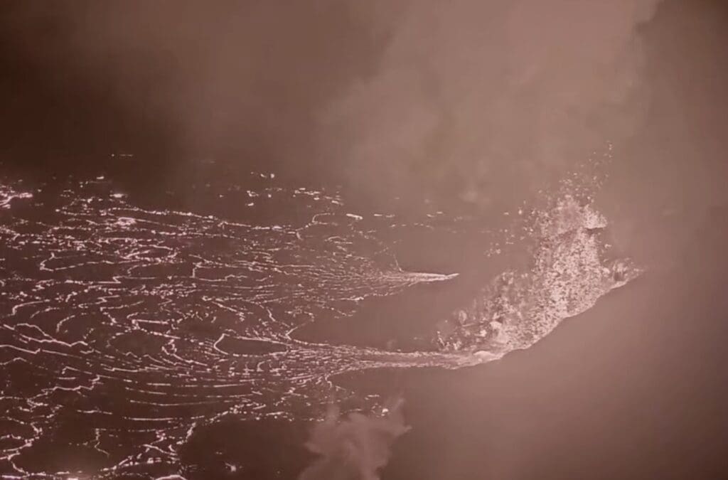 Eruption activity at Kĩlauea volcano.