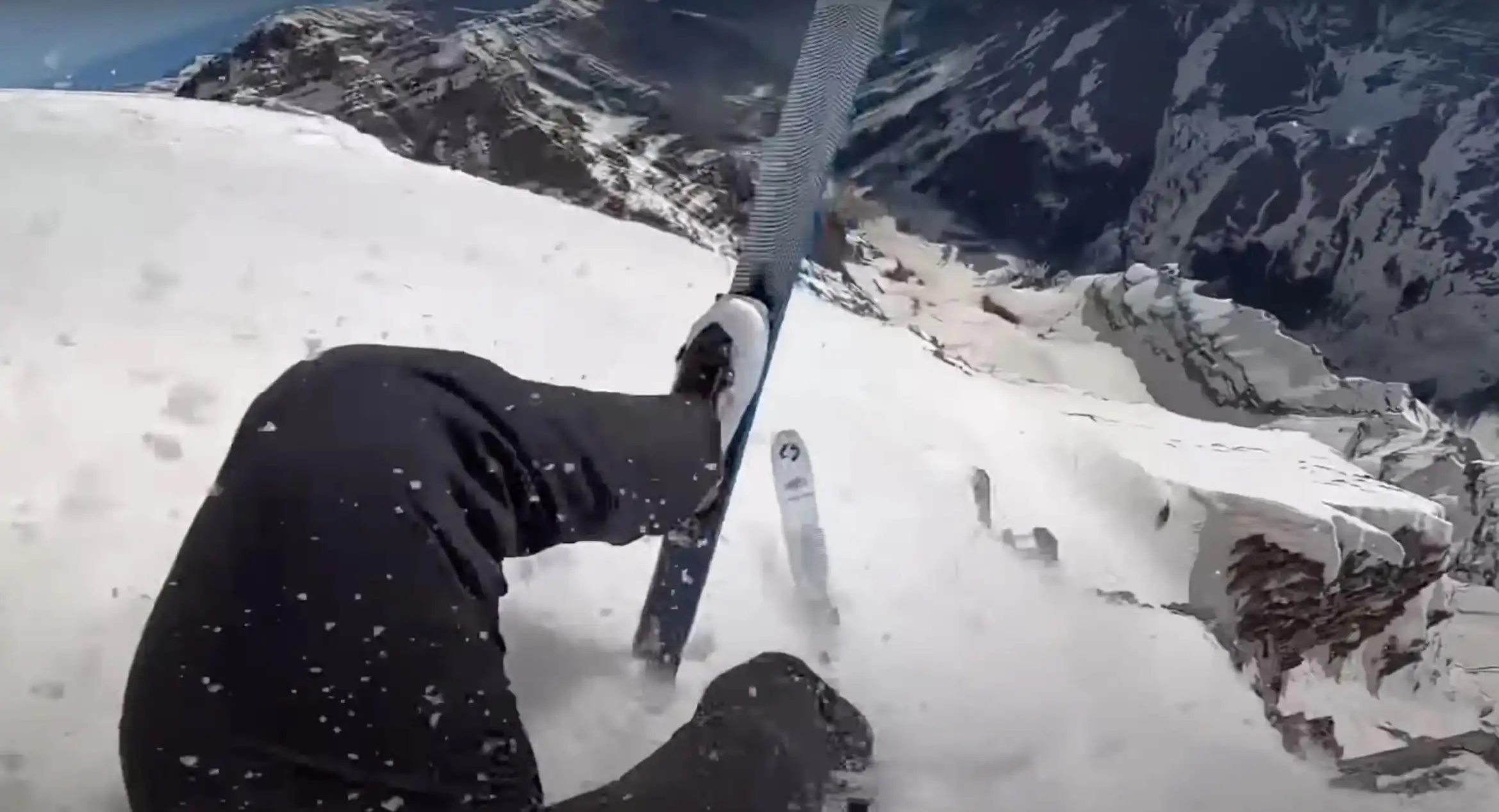 Skier Makes Tiny Mistake & Falls 1000 Feet Down Steep Mountain