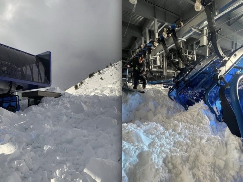 Avalanche mitigation damage @ Big Sky Ski Resort