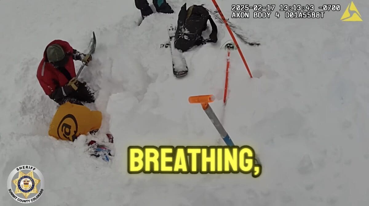 Snowmobiler survives 1-hour buried underneath avalanche.