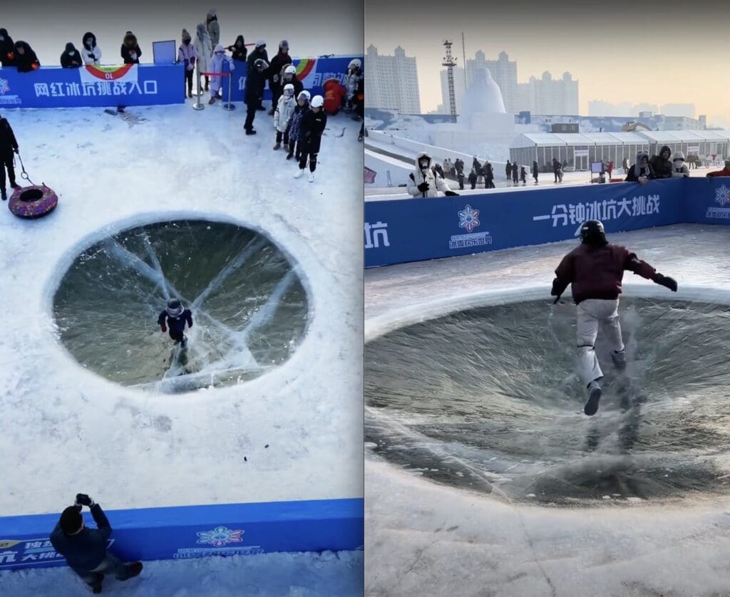 "Ice Pit Challenge" carnival game.