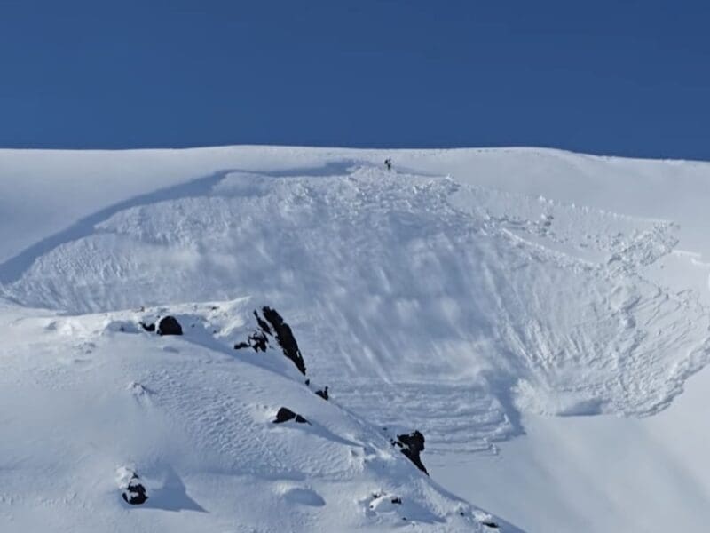 Avalanche in the Hakuba backcountry.