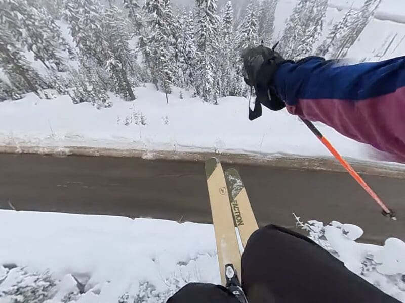 Everest Hughes hits the Mount Baker road gap.