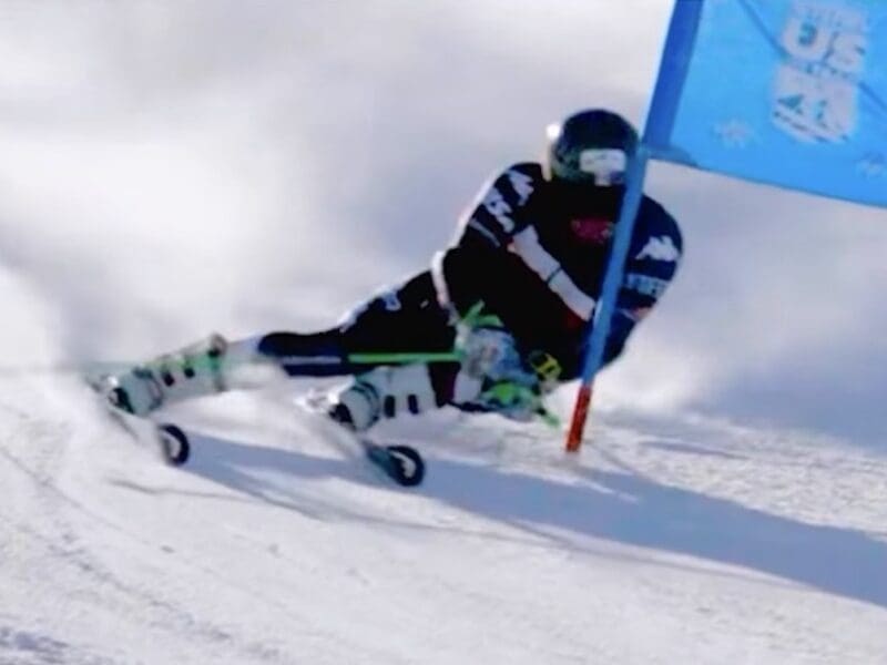 Ski racing.