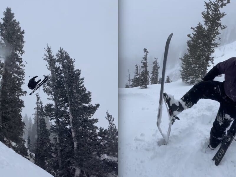 How to blow up a pair of skis.