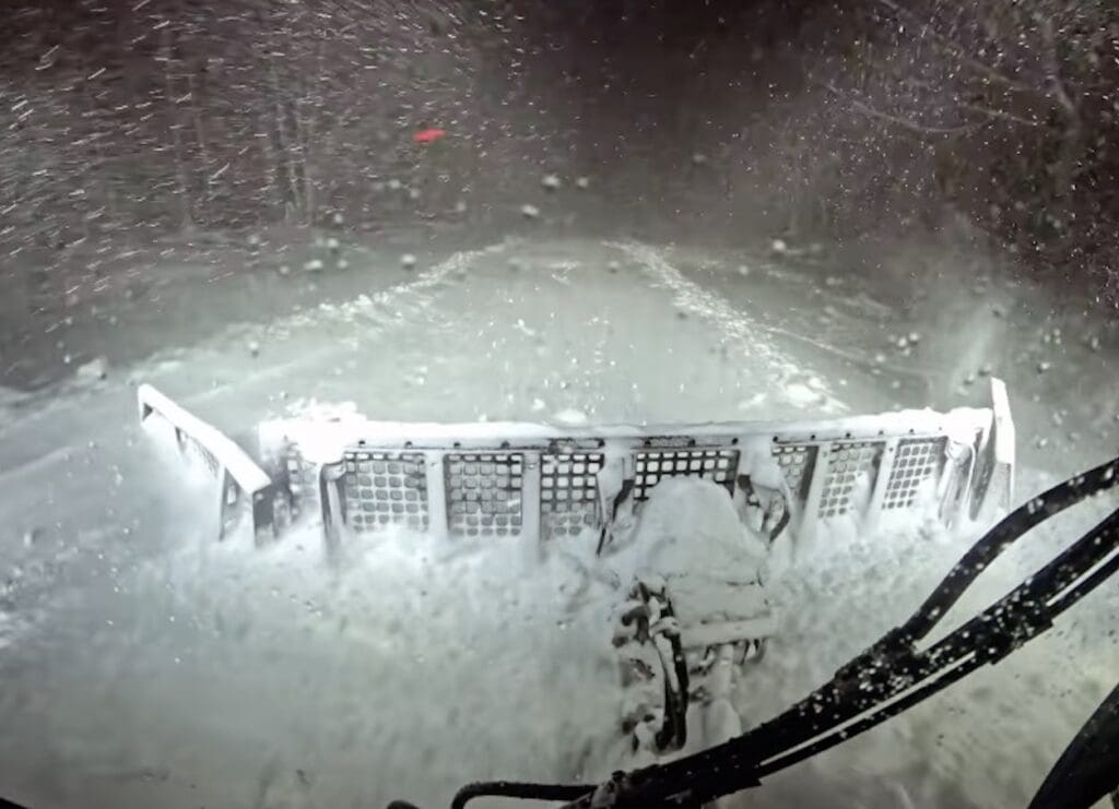 Sliding snowcat.