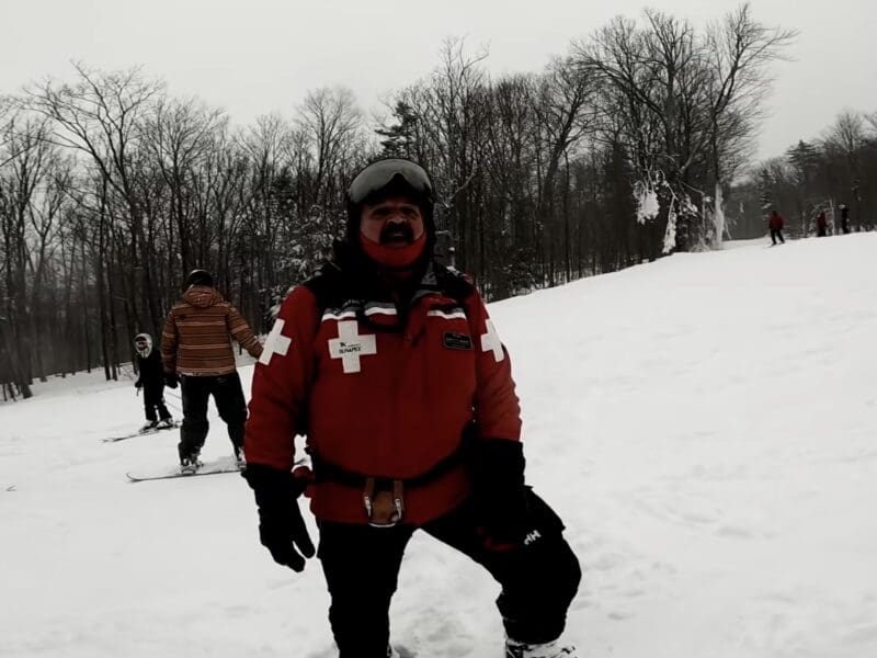 Ski patrol getaway.
