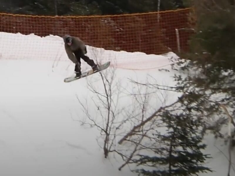 Snowboarder makes accidentally hitting tree look smooth.