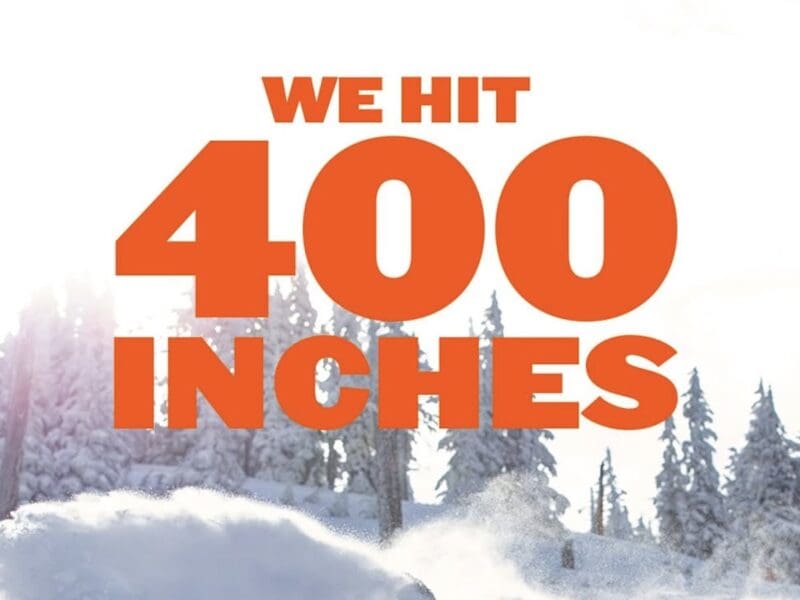 Mt Bachelor hits 400 inches of snow
