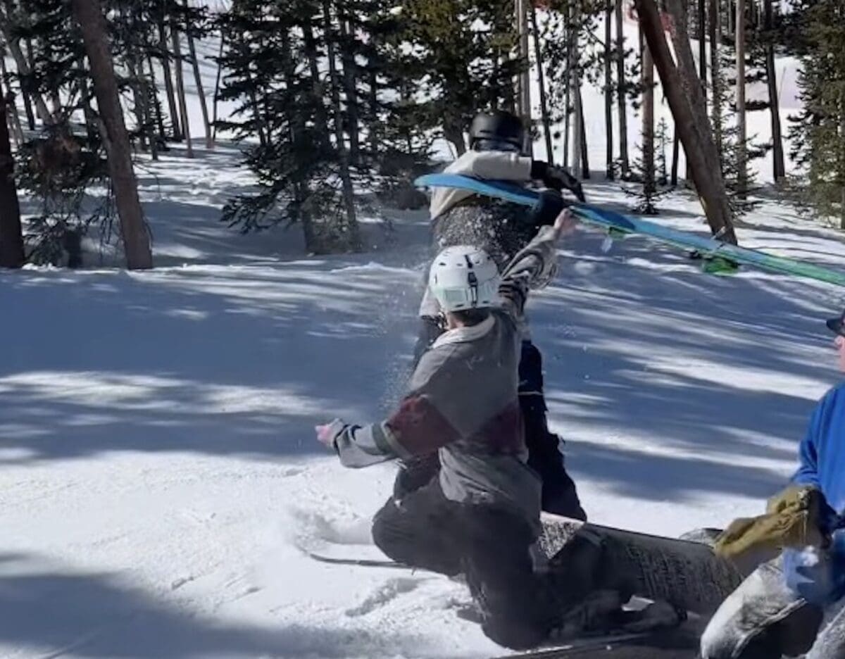 Snowboarders fight @ Keystone