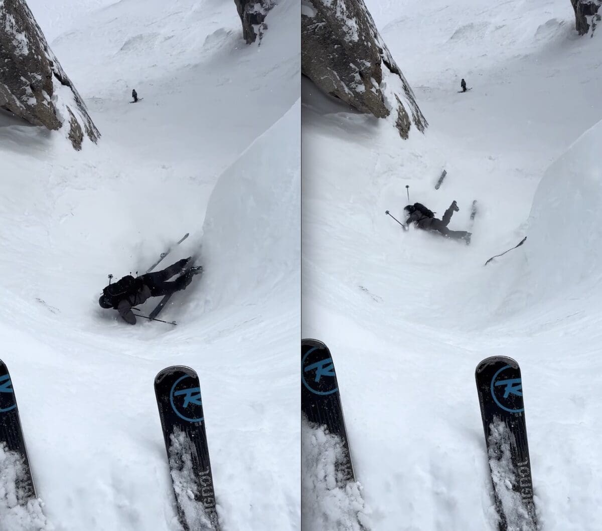 Corbet's Couloir face plant.