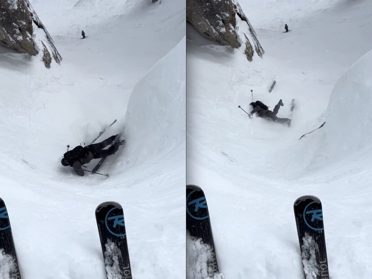 Corbet's Couloir face plant.