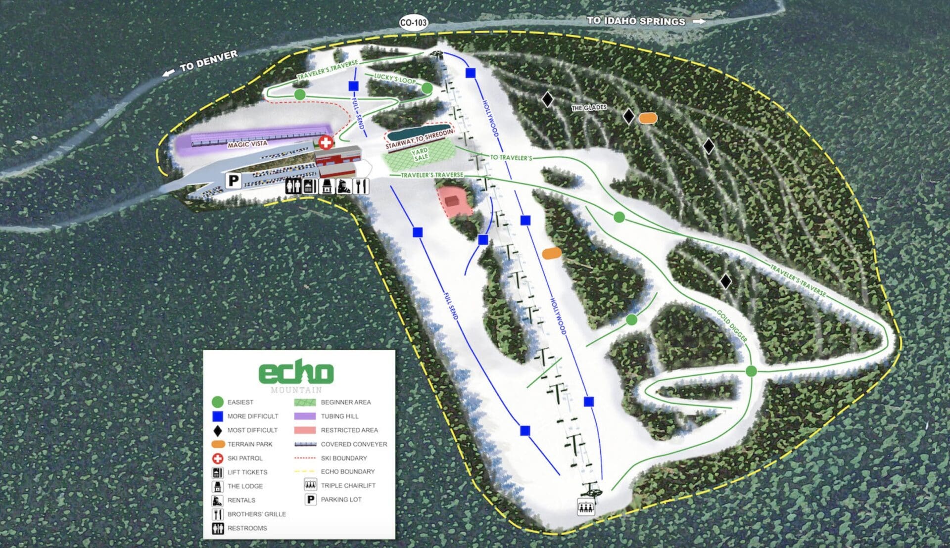 Echo Mountain Trail Map.