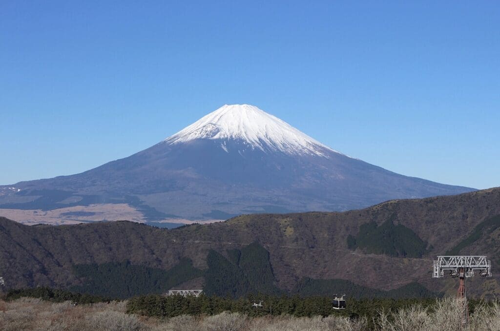 Mount Fuji from Ōwakudani