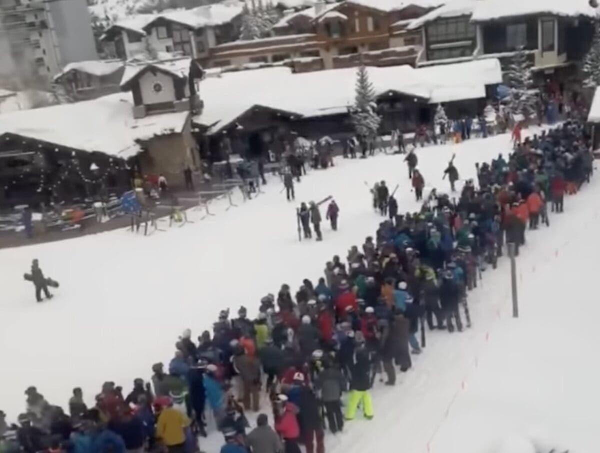 Rather long lift line.