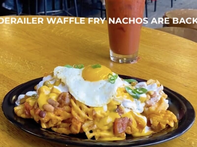 Derailer Waffle Fry Nachos.