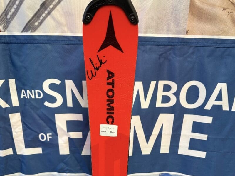 Ski autographed by Mikaela Shiffrin.