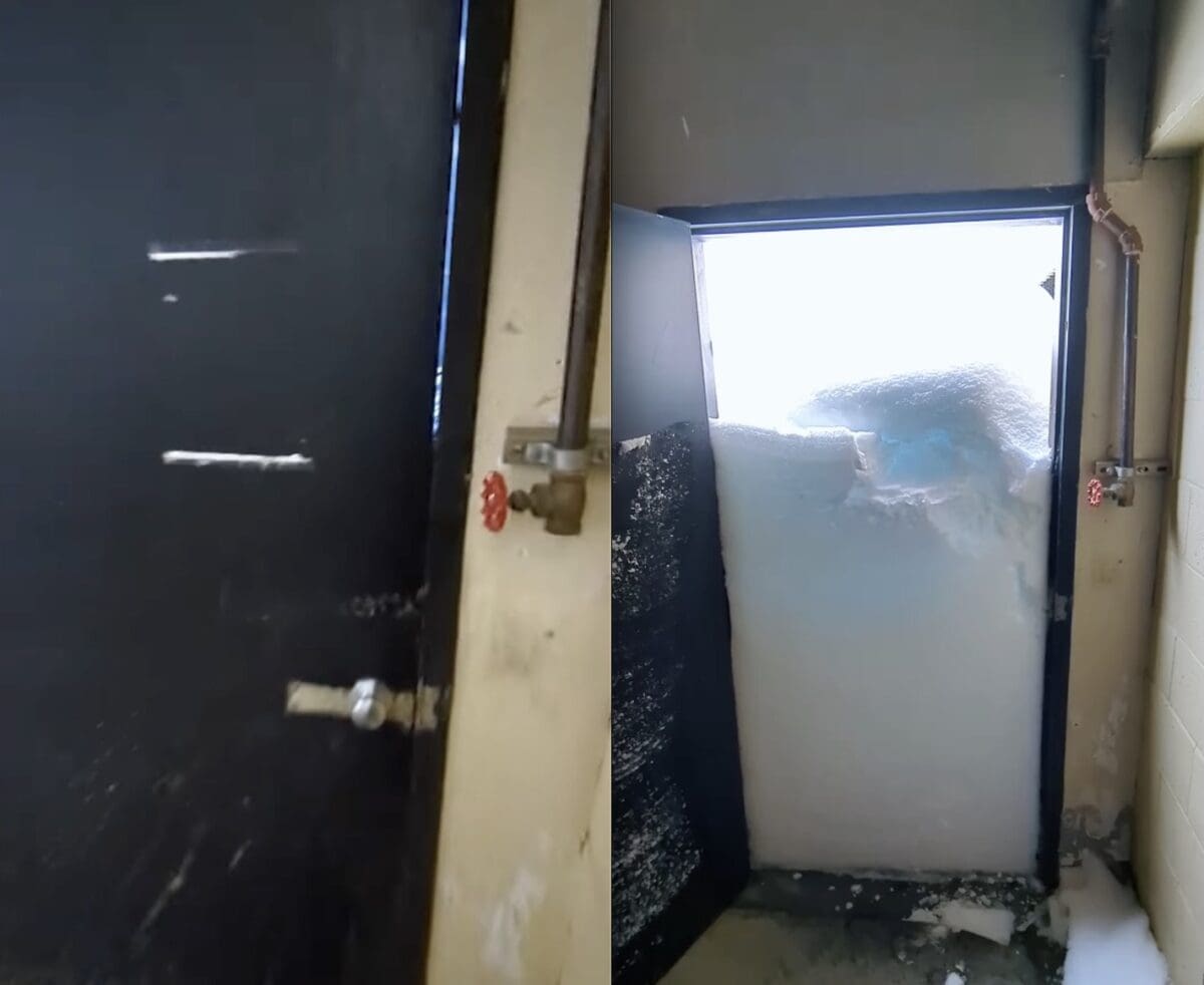 Heavy snowfall at Mammoth Mountain.