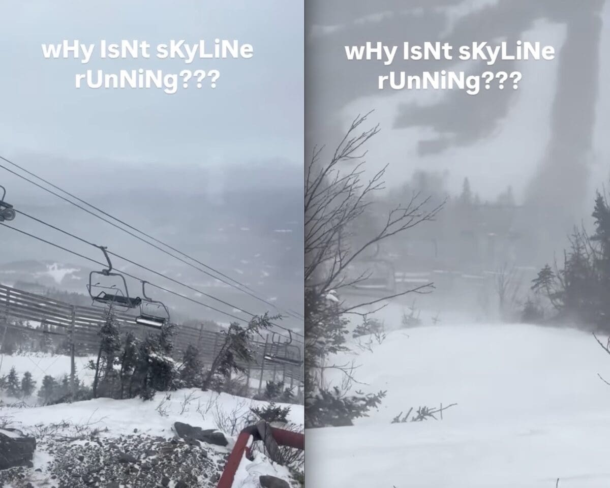 Sugarloaf's Skyline on a windy day.