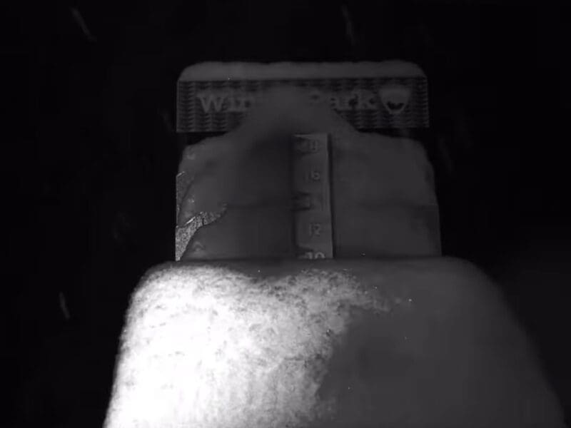 Winter Park snow stake.