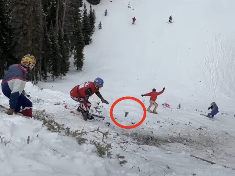 Rock tumbles down Rambo @ Crested Butte