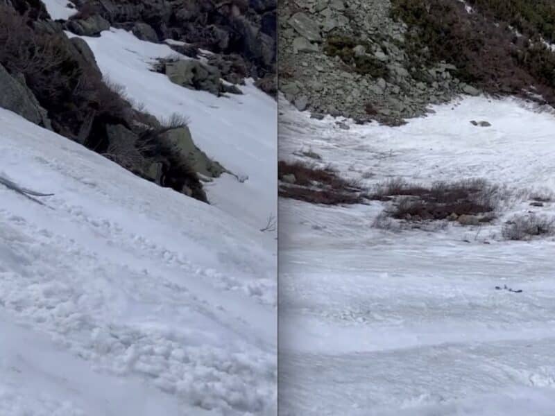 Lost ski rides down Tuckerman Ravine.