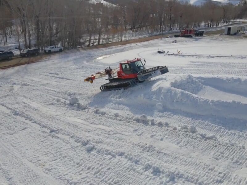 Building a pond skimming pond.