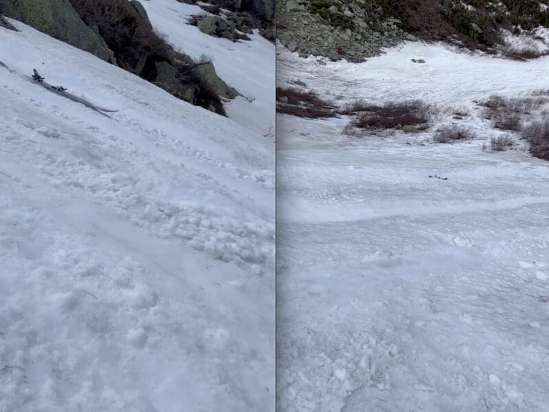 Lost ski rides down Tuckerman Ravine.