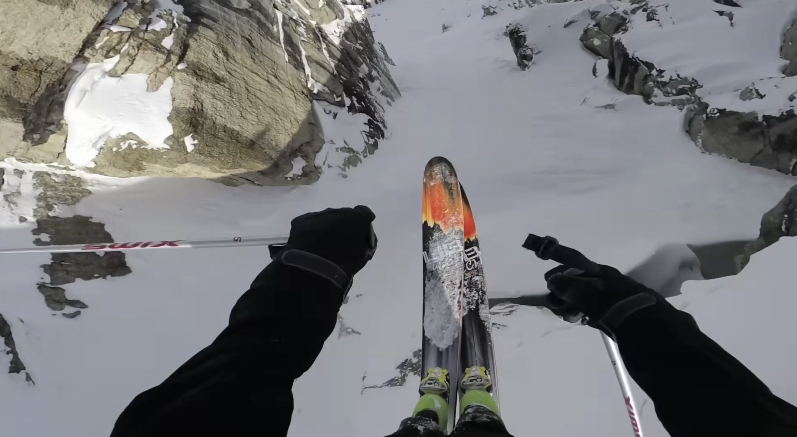 Skier Sends Massive Straight Air Into Corbet's Couloir