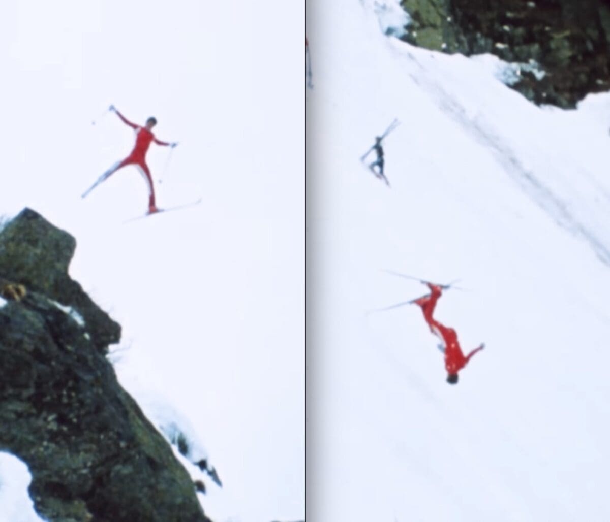 Vintage Tuckerman Ravine wipeout.